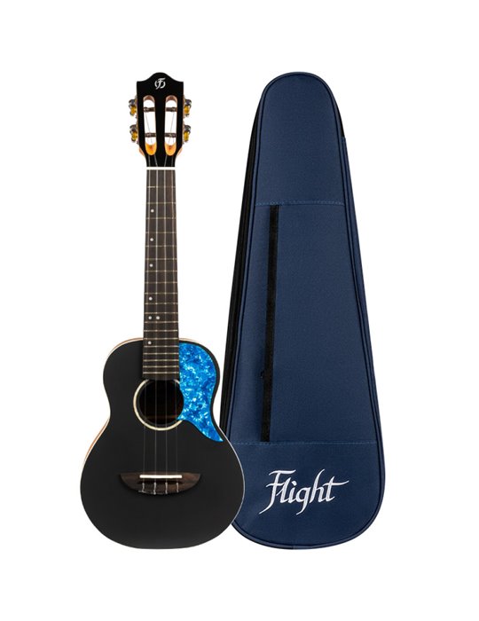 Ukelele Concert Flight Princess Series Iris BK Negro
