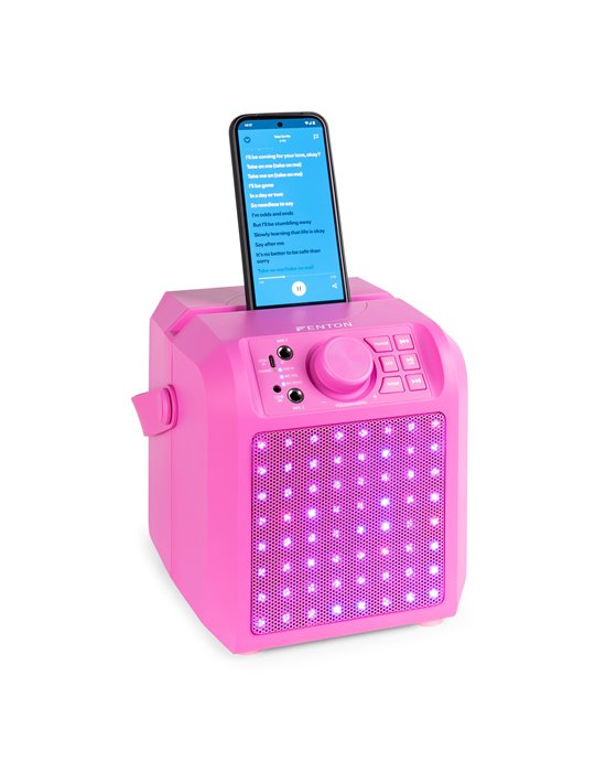 KAR50P Altavoz Karaoke con efecto de luz LED Rosa