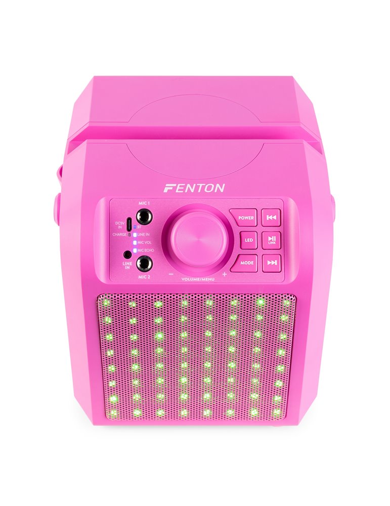 KAR50P Altavoz Karaoke con efecto de luz LED Rosa