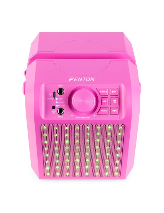 KAR50P Altavoz Karaoke con efecto de luz LED Rosa