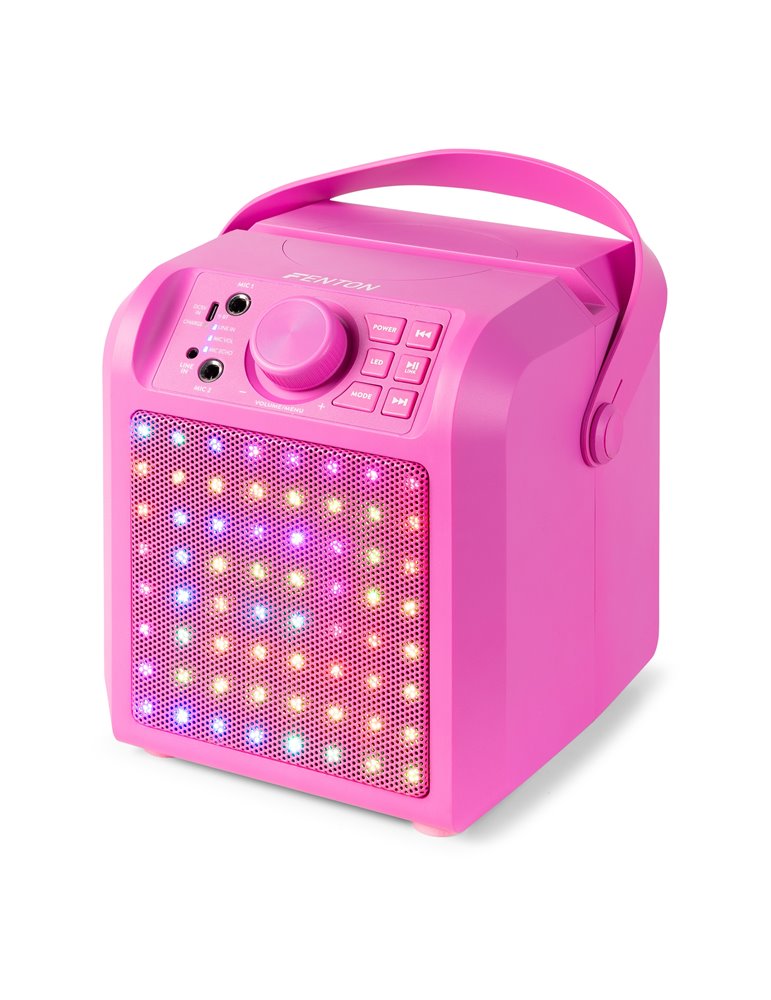 KAR50P Altavoz Karaoke con efecto de luz LED Rosa