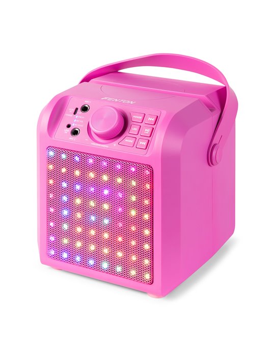 KAR50P Altavoz Karaoke con efecto de luz LED Rosa