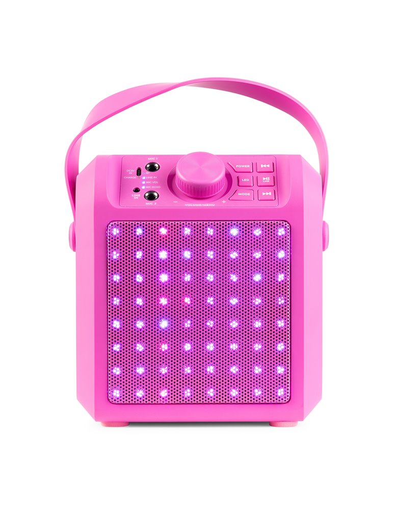 KAR50P Altavoz Karaoke con efecto de luz LED Rosa