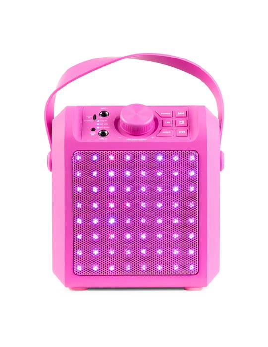 KAR50P Altavoz Karaoke con efecto de luz LED Rosa