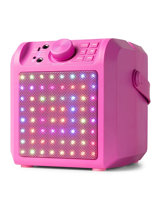 KAR50P Altavoz Karaoke con efecto de luz LED Rosa