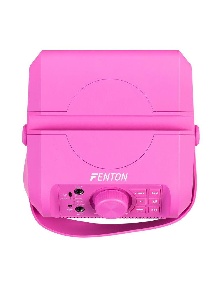 KAR50P Altavoz Karaoke con efecto de luz LED Rosa