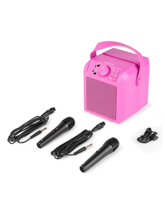 KAR50P Altavoz Karaoke con efecto de luz LED Rosa