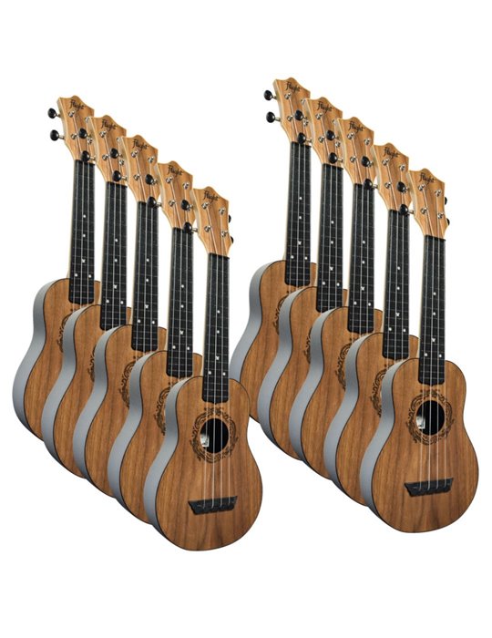 Pack 10 Ukeleles Soprano Flight TUS-50 Travel Salamander
