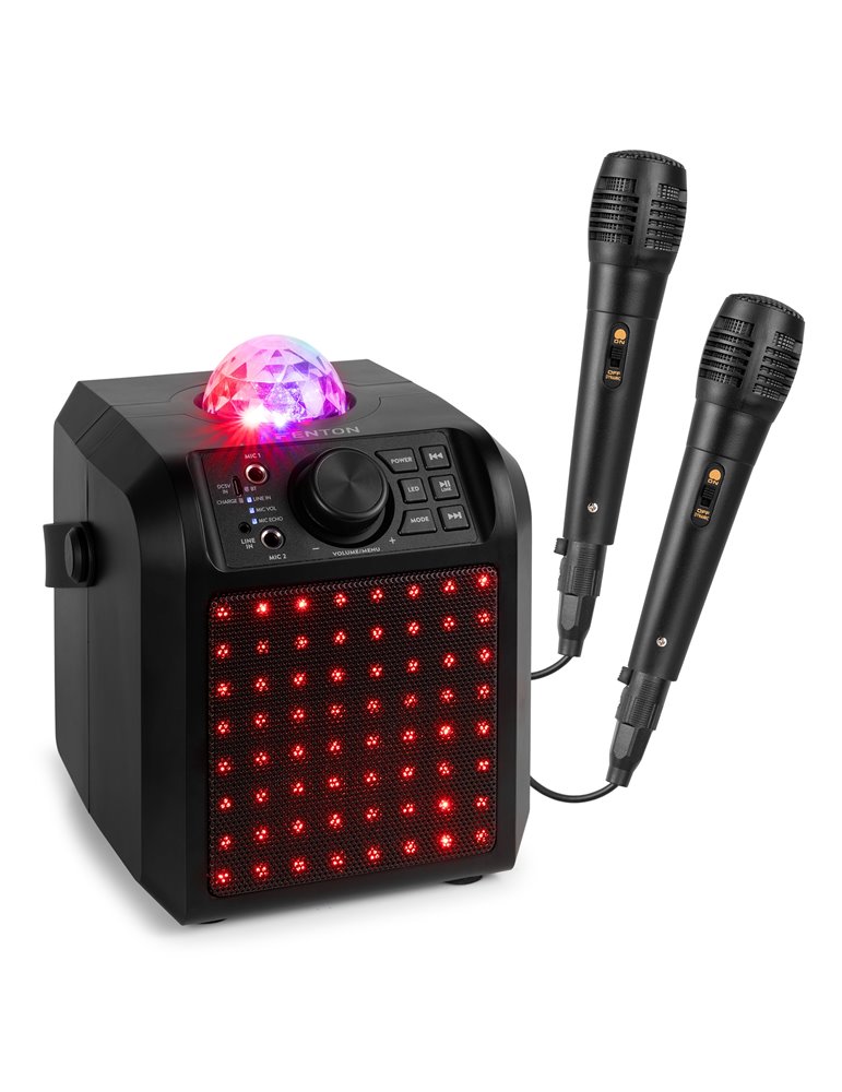 KAR55B Altavoz Karaoke con LED Jelly Ball Negro