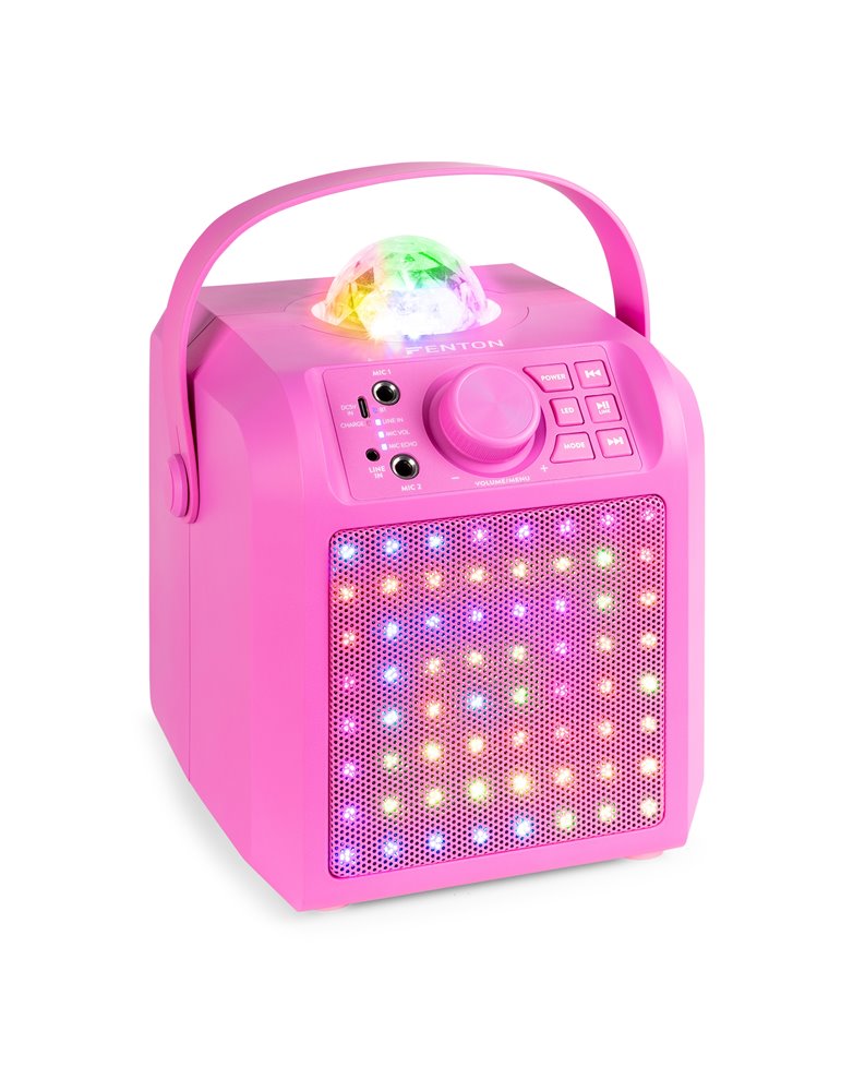 KAR55P Altavoz Karaoke con LED Jelly Ball Rosa