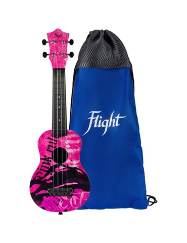 Ukelele Soprano Flight UTS-40 Ultra Travel Series Pink Rules