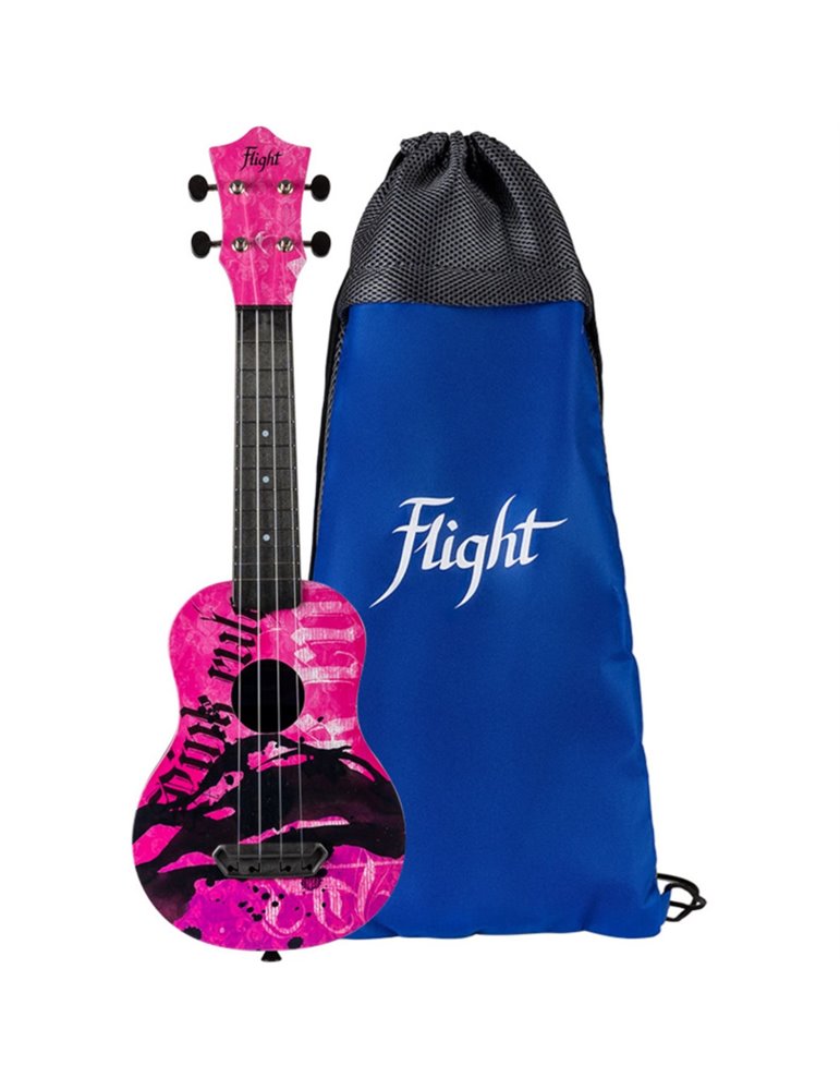 Ukelele Soprano Flight UTS-40 Ultra Travel Series Pink Rules