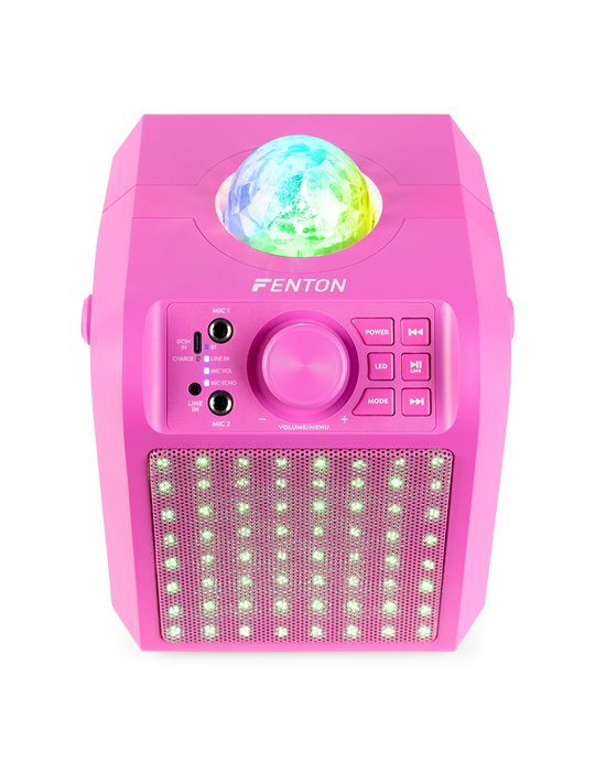 KAR55P Altavoz Karaoke con LED Jelly Ball Rosa