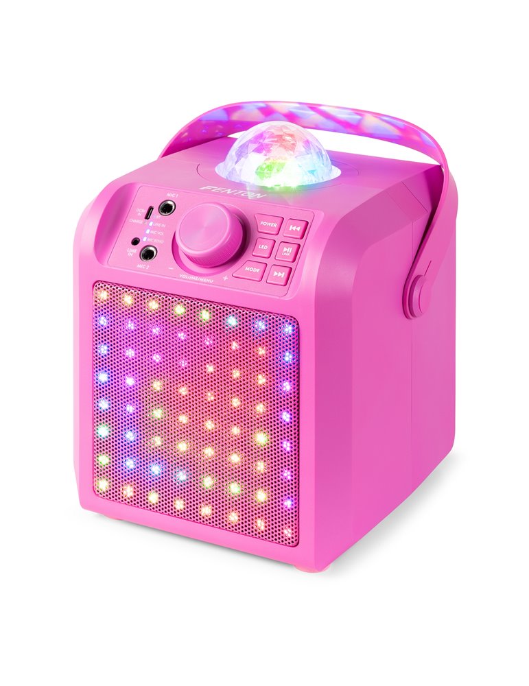 KAR55P Altavoz Karaoke con LED Jelly Ball Rosa