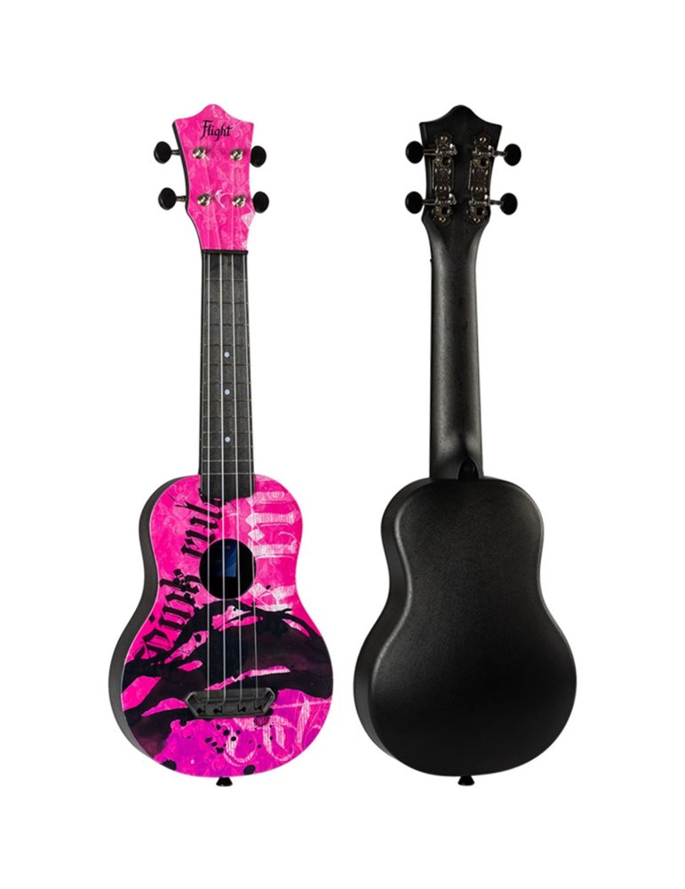Ukelele Soprano Flight UTS-40 Ultra Travel Series Pink Rules