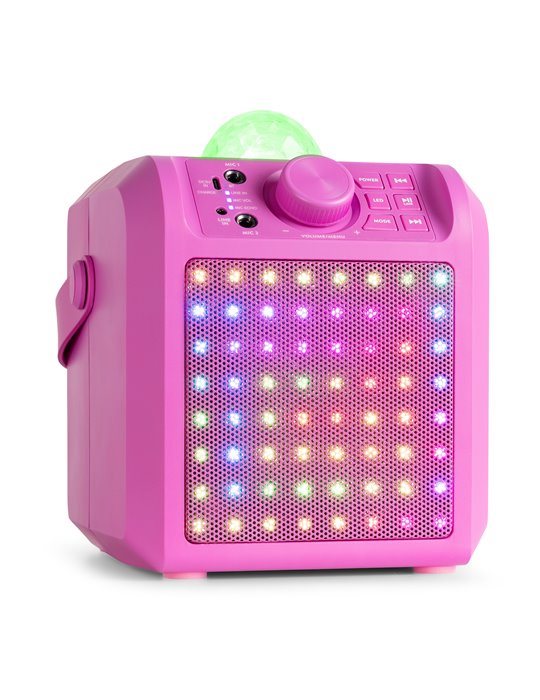 KAR55P Altavoz Karaoke con LED Jelly Ball Rosa