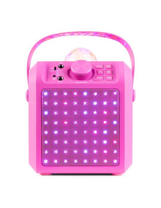 KAR55P Altavoz Karaoke con LED Jelly Ball Rosa