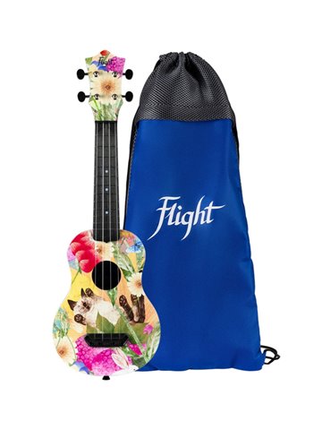 Ukelele Soprano Flight UTS-42 Ultra Travel Series Summer Cat