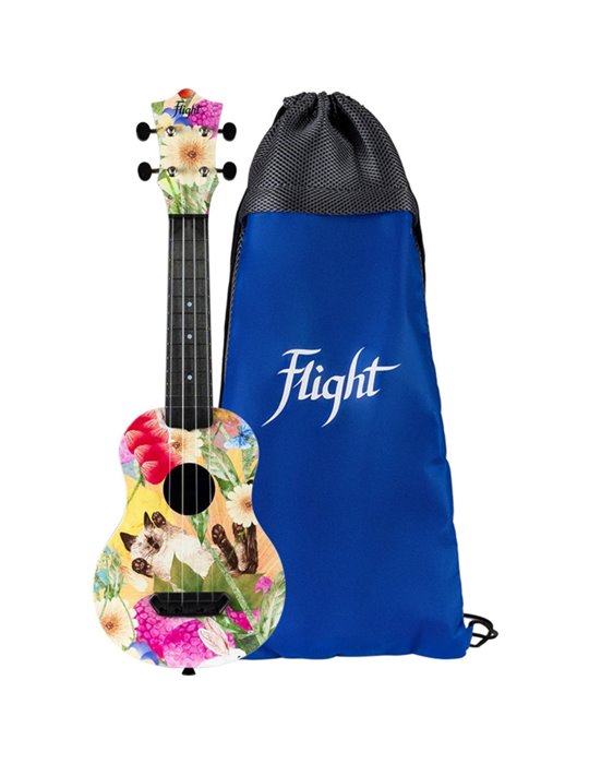 Ukelele Soprano Flight UTS-42 Ultra Travel Series Summer Cat