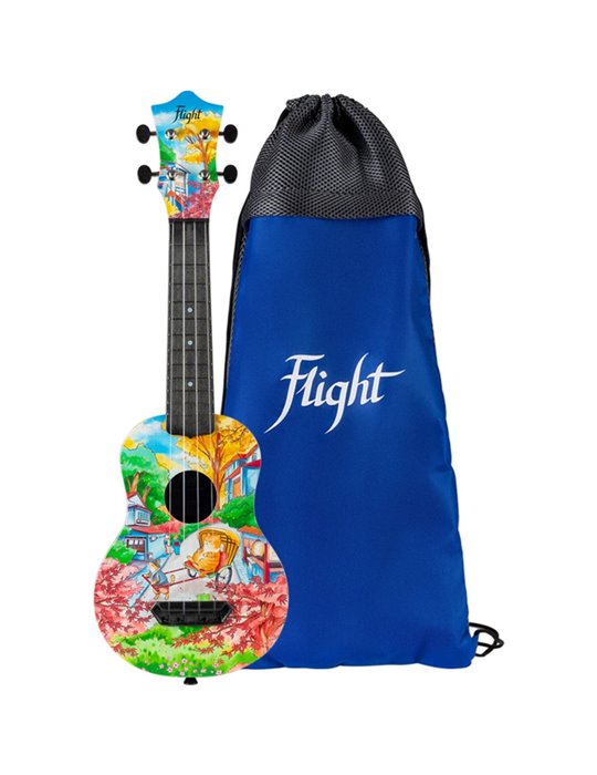 Ukelele Soprano Flight UTS-42 Ultra Travel Series Fat Cat