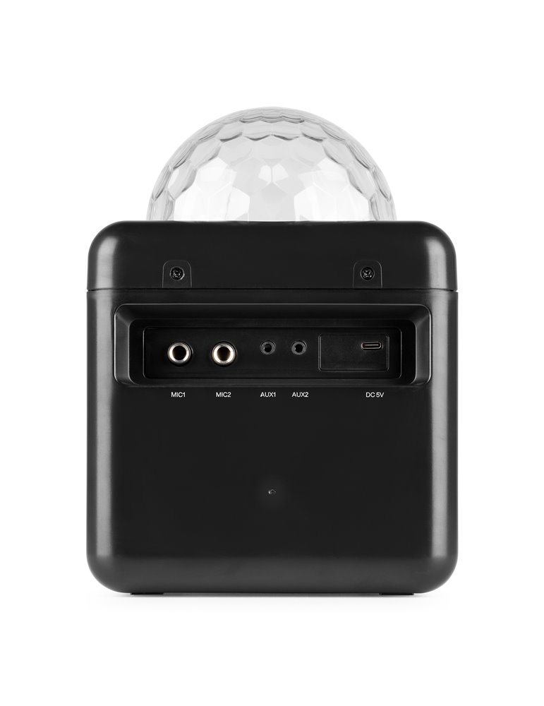 KAR15B Altavoz Karaoke con 2 micrófonos Negro