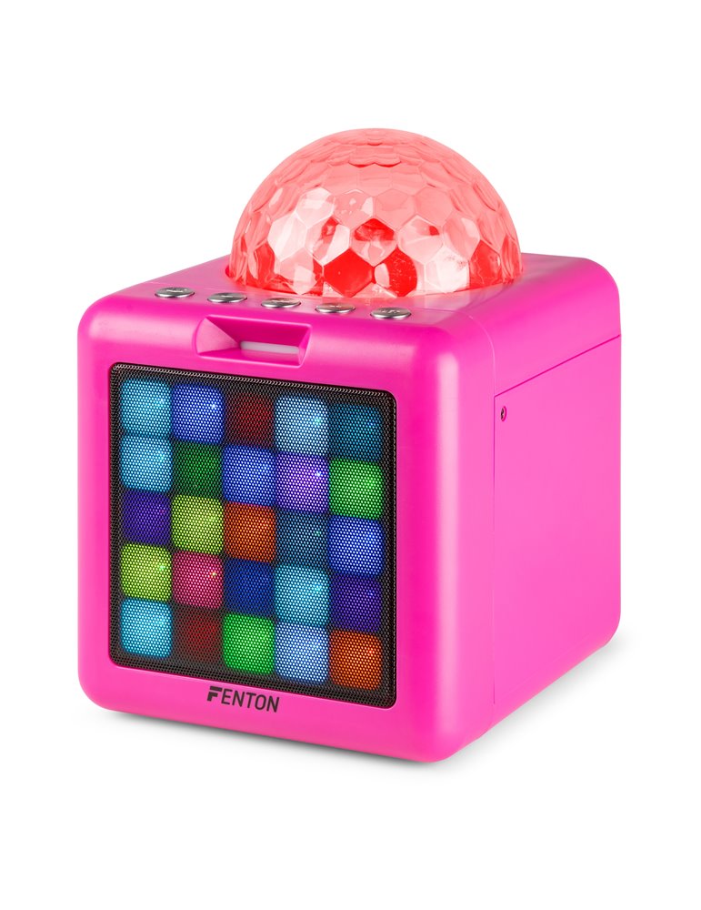 KAR15P Altavoz Karaoke con 2 micrófonos Pink