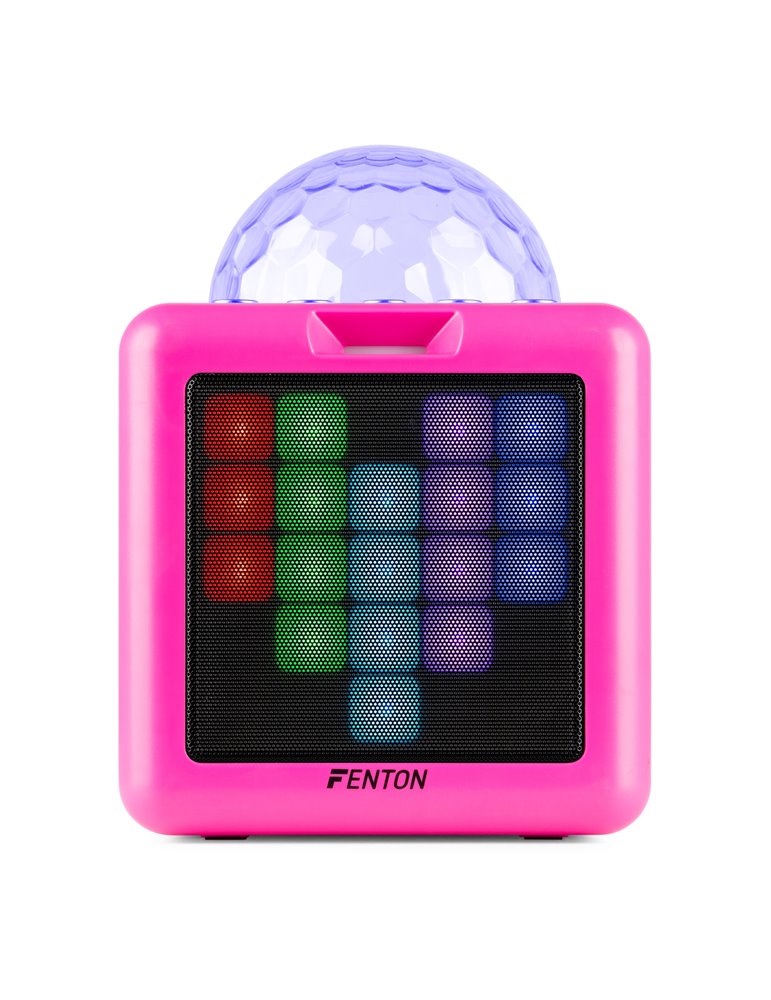 KAR15P Altavoz Karaoke con 2 micrófonos Pink