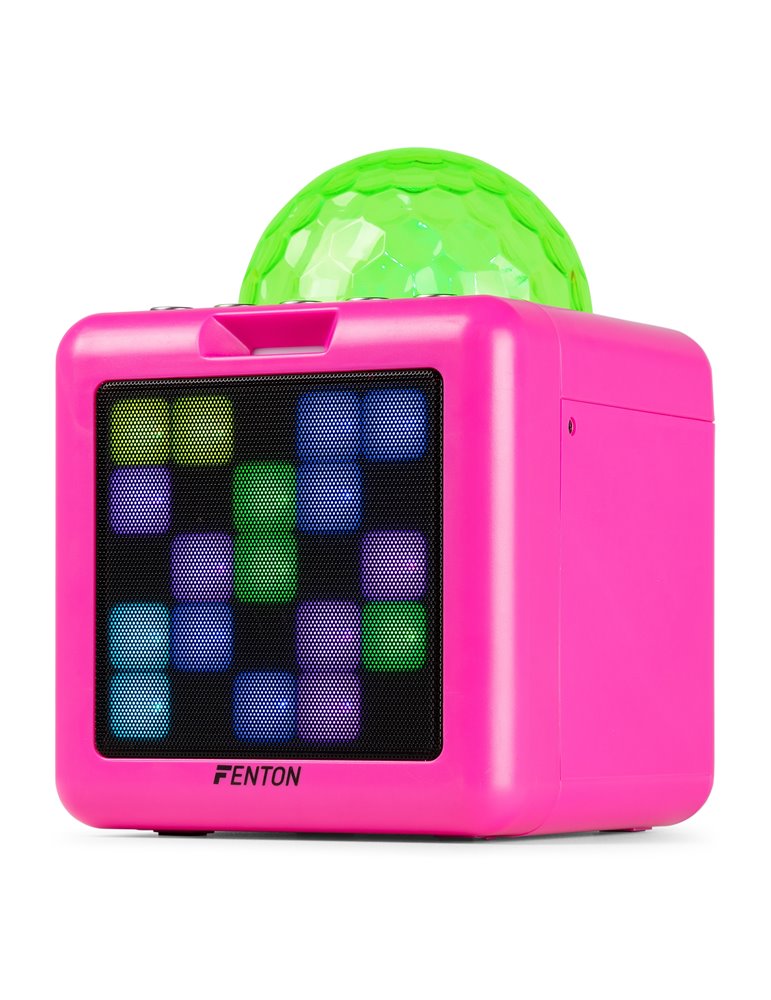 KAR15P Altavoz Karaoke con 2 micrófonos Pink