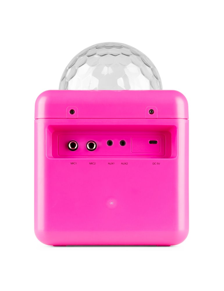 KAR15P Altavoz Karaoke con 2 micrófonos Pink