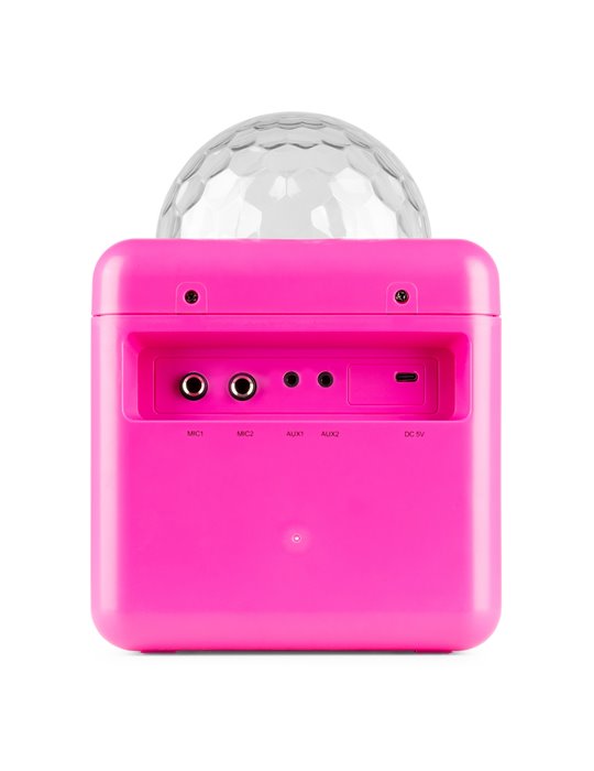 KAR15P Altavoz Karaoke con 2 micrófonos Pink