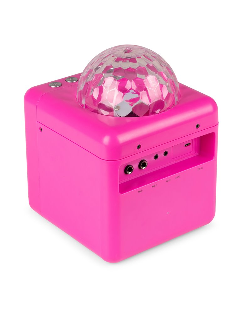 KAR15P Altavoz Karaoke con 2 micrófonos Pink