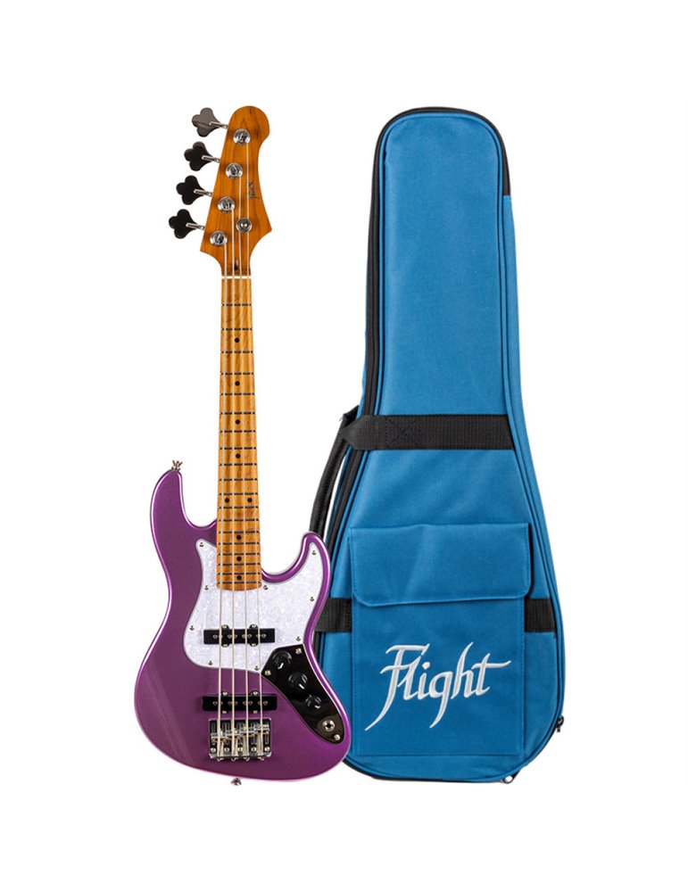 Ukelele Bajo Flight Rock Series Mini Bass Purple