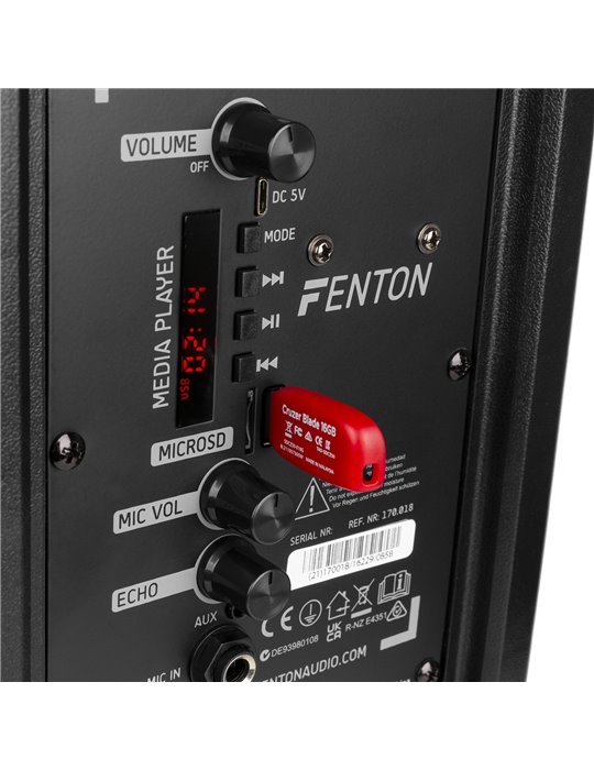 FT8LED-MK2 Sistema portátil de sonido 8"
