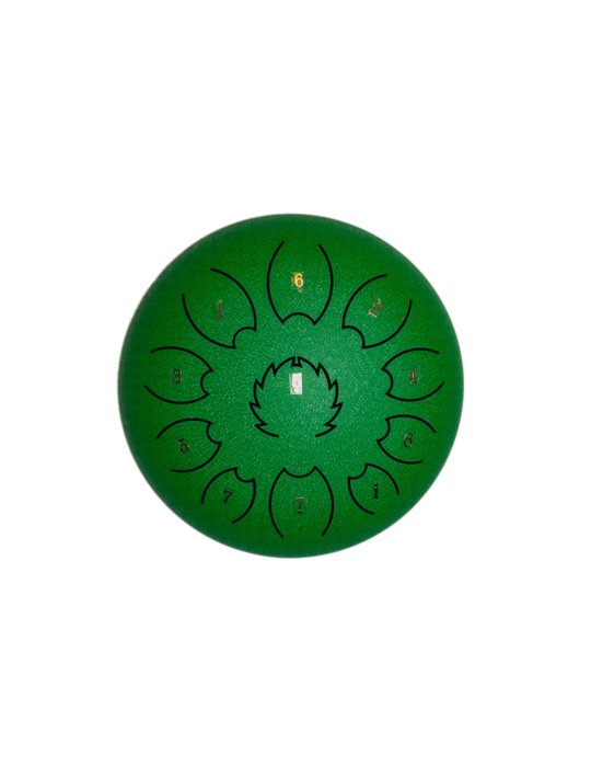 Steel Tongue Drum F-Zone STD611N Verde (6" 11 notas)