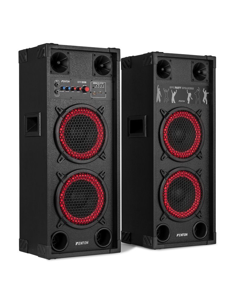 SPK-208 Juego de altavoces activos PA 2 x 8" BT