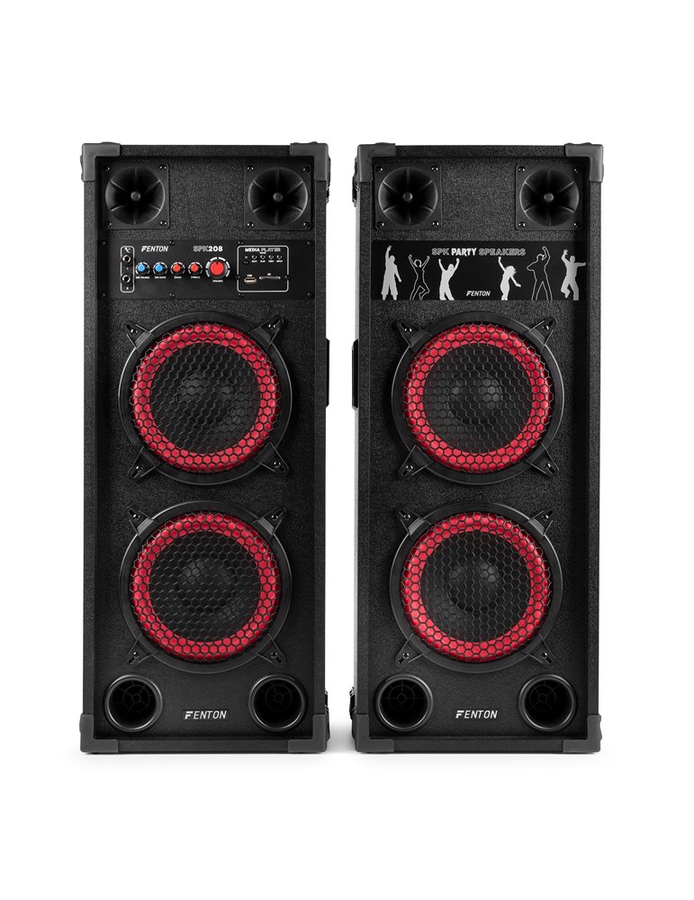 SPK-208 Juego de altavoces activos PA 2 x 8" BT