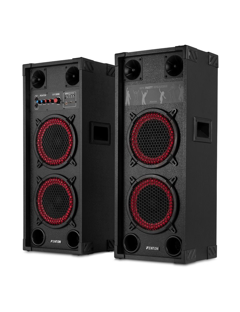 SPK-208 Juego de altavoces activos PA 2 x 8" BT