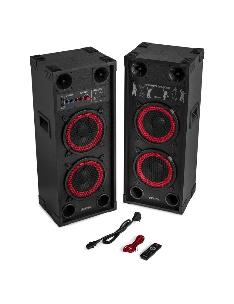 SPK-208 Juego de altavoces activos PA 2 x 8" BT