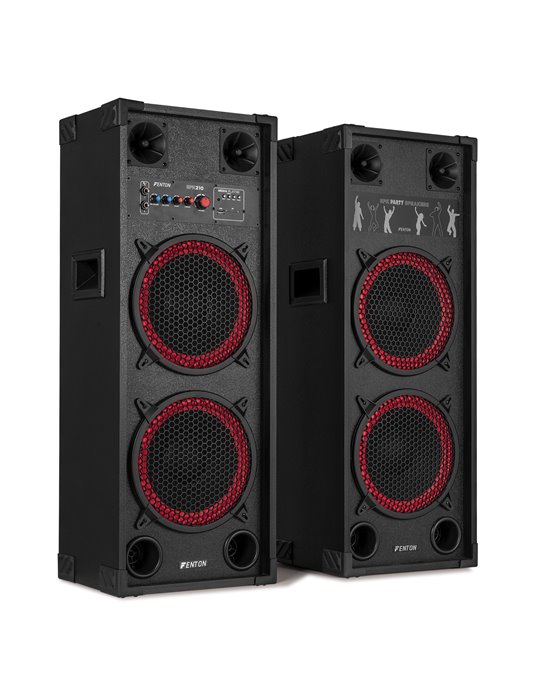SPK-210 Juego de altavoces activos PA 2 x 10" BT