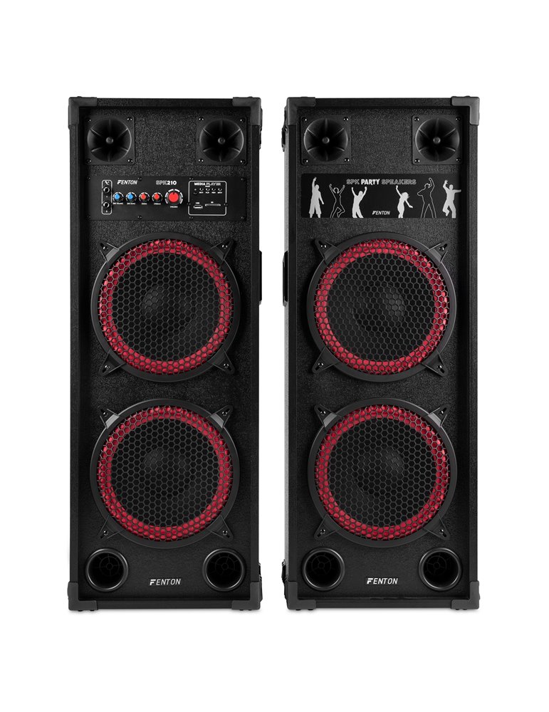 SPK-210 Juego de altavoces activos PA 2 x 10" BT