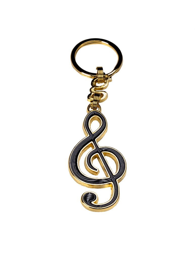 Llavero Clave de Sol Esmalte Negro 350474