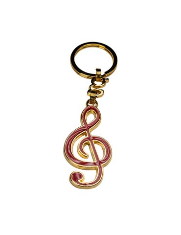 Llavero Clave de Sol Esmalte Rojo 350481