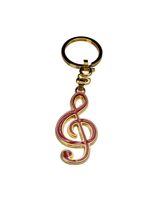 Llavero Clave de Sol Esmalte Rojo 350481