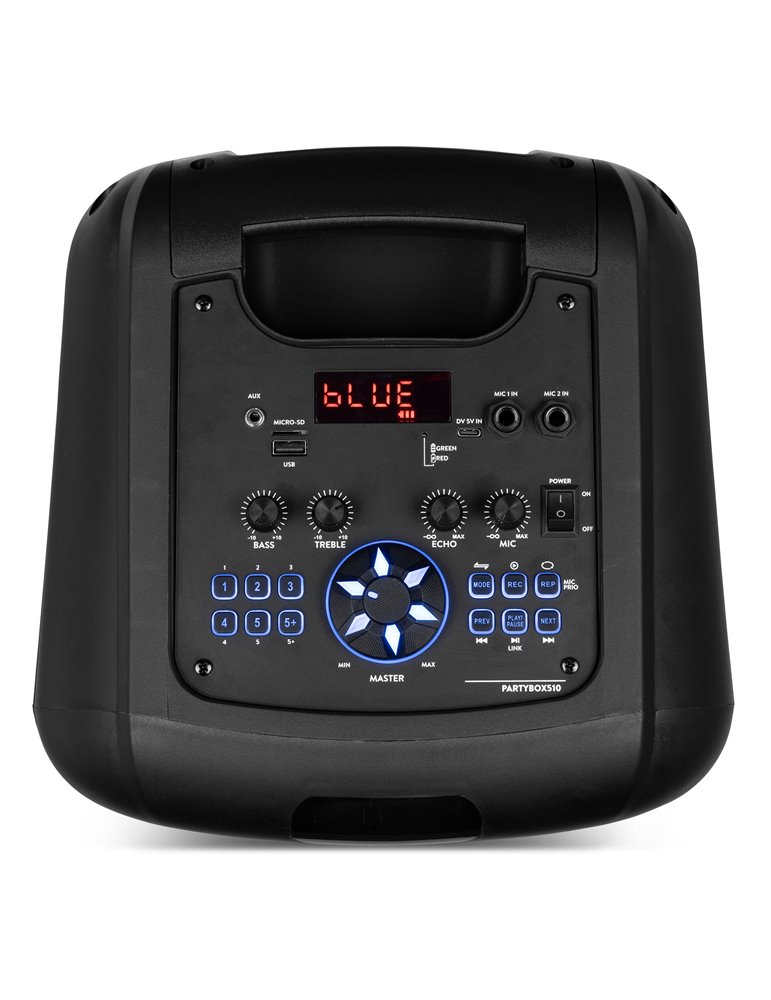 Track510 Altavoz para fiestas con espectáculo de luces LED