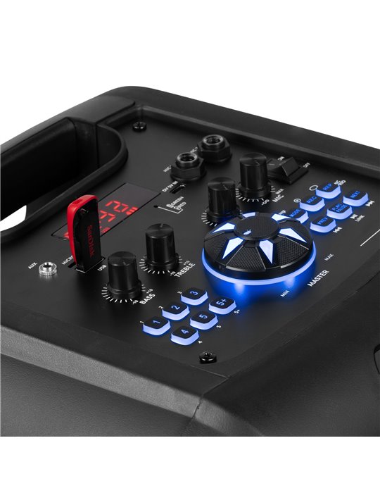 Track510 Altavoz para fiestas con espectáculo de luces LED