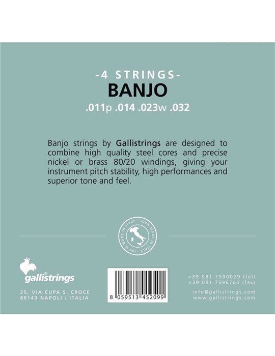 Juego Banjo Galli G-204