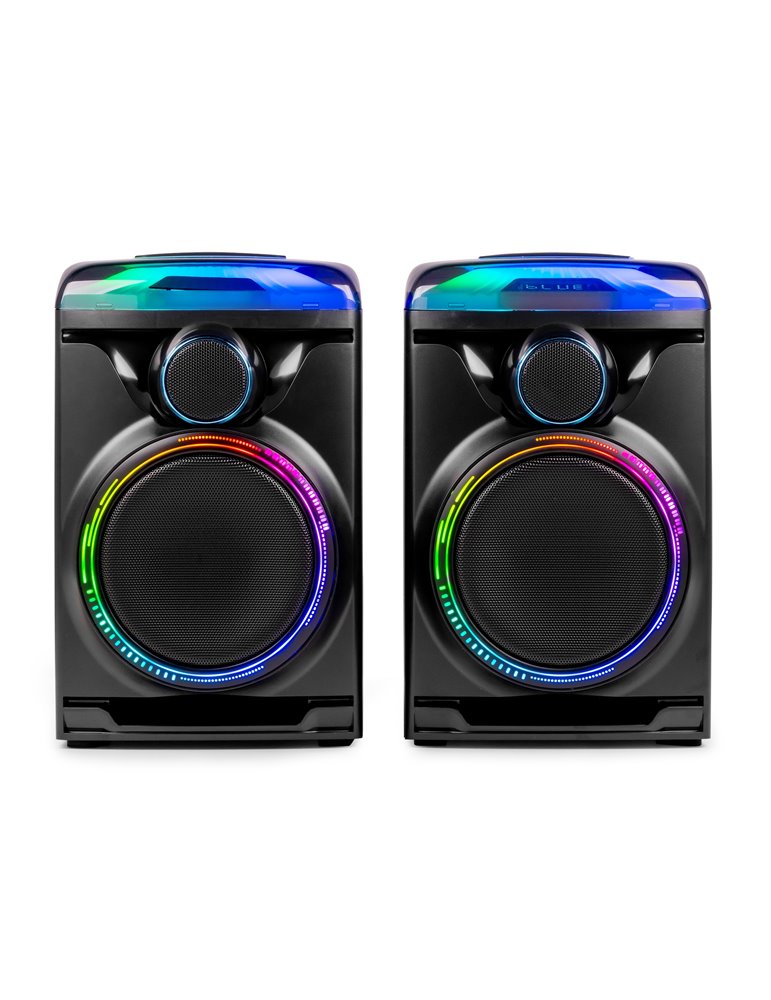 Track 2.0 Juego de altavoces amplificados con LED Negro