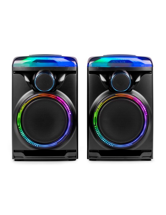 Track 2.0 Juego de altavoces amplificados con LED Negro