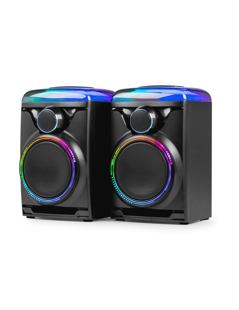 Track 2.0 Juego de altavoces amplificados con LED Negro