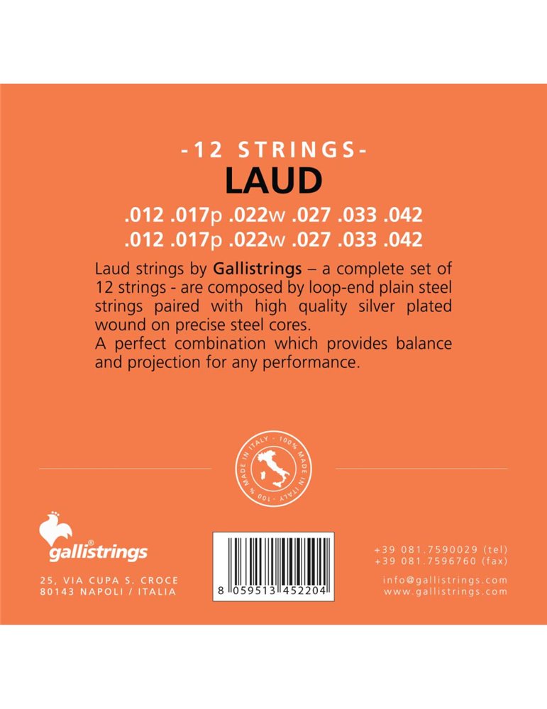 Cuerda 5ª Laúd Galli (Par)